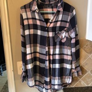 Navy & Pink Top